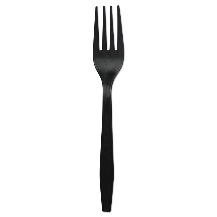 BoardwalkHeavyweight Polypropylene Cutlery Fork Black 1000 Carton